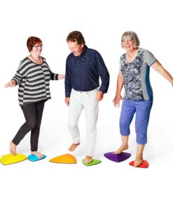 GONGE River Stones - The Original Non-Slip Stepping Stones for Kids - Balance, Coordination, Motor Skills - Vibrant Colors - Set of 6 21 81ItX25deyL