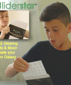 Glow in The Dark Stars Wall Stickers, Adhesive Dots and Moon for Starry Sky, Galaxy Decor Bright and Realistic for Any Room (Green) Green 33 81IteuA5jWL