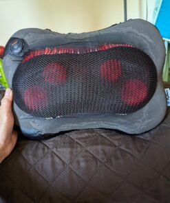 Zyllion Back and Neck Massager with Heat - 3D Deep Tissue Shiatsu Massage Pillow for Chair, Car and Muscle Pain on Whole Body: Shoulders, Calf, Foot, Legs, Arms (NOT Cordless) - Black (ZMA-13-BK) 42 81Itn0f5IPL