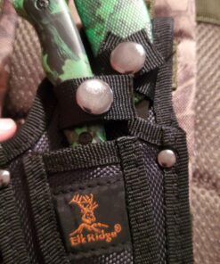 Elk Ridge-Outdoors 2-PC Fixed Blade Hunting Knife Set-Black Stainless Steel Skinner&Gut Hook Blades,Camo Coated Nylon Fiber Handles,Nylon Sheath-Hunting,Survival-ER-300CA,7-Inch/6.5-Inch Overall 36 81Iu5otu4UL