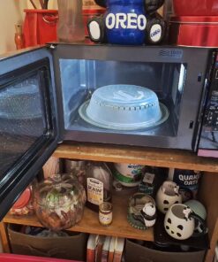 Farberware Countertop Microwave 1000 Watts, 1.1 cu ft - Microwave Oven With LED Lighting and Child Lock - Perfect for Apartments and Dorms - Easy Clean Metallic Red 34 81IubvpnNwL