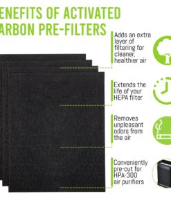 Durabasics Pre-Filters for Honeywell HPA300 Replacement Filters, Honeywell Prefilter A, Honeywell Filter A, Prefilter for Honeywell Air Purifier, Honeywell Pre Filter Replacement, HRF-AP1-4 Pack 4 10 81IucPitPAL