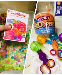 Learning Resources Handy Scoopers - 4 Pieces, Ages 3+ Toddler Learning Toys, Fine Motor and Sensory Toys, Sand Box Toys for Toddlers, Kid Tweezers 24 81IujisNiaL