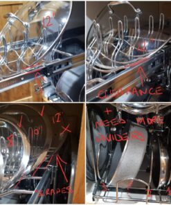 Rev-A-Shelf 2-Tier Kitchen Cabinet Pull Out 12" Cabinet Organizer for Pots, Pans, and Lid Cookware, Adjustable Heavy Duty Wire, Chrome, 5CW2-1222-CR 12 in. 63 81IvOmn3IL