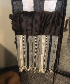 DII Braided Striped Throw, 50x60, Navy 39 81Ivj4Gx92L