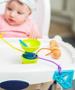 Grapple Suction Cup High Chair Toys Holder | 3 Toy Tethers Keep Toys from Falling | Holds Teethers, Toys, Snack Cups | for Babies 6-12 Months | Perfect for Travel and Restaurant Green 24 81IvwS4qGTL
