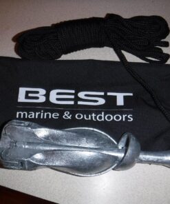 Best Marine Kayak Anchor, 3.5 Pound Anchor Kit for Kayaks, Canoes, SUP Paddle Boards & Jet Skis, Fishing, Boating & Kayaking Accessories Silver 30 81IwnUqCo6L