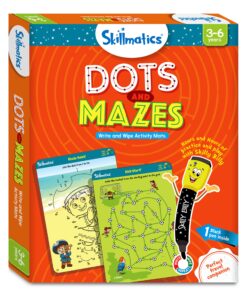 Skillmatics Educational Game - Dots & Mazes, Reusable Activity Mats with Dry Erase Marker, Gifts, Travel Toy, Ages 3 to 6 Dots and Mazes 9 81IwyIcmmmL