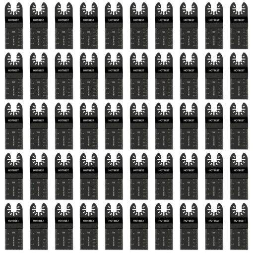 HOTBEST 50 Pack Bi-Metal Oscillating Multi Tool Quick Release Saw Blades Multitool Blade Fits for Porter Cable,Rockwell,Makita,Black & Decker Dremel etc.
