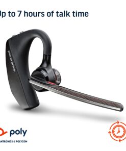 Poly Voyager 5200 Wireless Headset (Plantronics) - Single-Ear Bluetooth Headset w/Noise-Canceling Mic - Ergonomic Design - Voice Controls - Lightweight - Connect to Mobile/Tablet via Bluetooth 28 81IxJYuA6jL