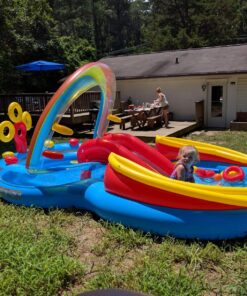 Intex Rainbow Ring Inflatable Play Center, 117" X 76" X 53", For Ages 2+ 1 Pack 40 81Iy0T6zWnL