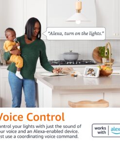 Amazon Basics - Smart A19 LED Light Bulb, 2.4 GHz Wi-Fi, 7.5W (Equivalent to 60W) 800LM, Works with Alexa Only, 1-Pack, Certified for Humans, Multicolor Color Changing 1 Pack 18 81IyJB77DHL