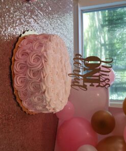 NANASUKO 1st Birthday Cake Topper - Miss Onederful - Double Sided Gold Glitter - Premium Quality Made in USA 18 81IyoE6UEoL