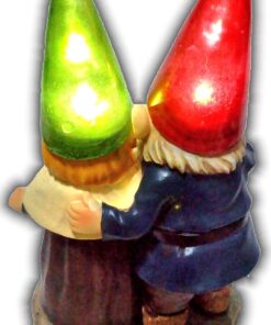 Brilliant & Mo Loving Couple Garden Gnome Holding Hearts and Flower Garden Solar Light 9 81J M nXJ0L