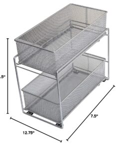 YBM Home Silver 2 Tier Mesh Sliding Spice and Sauces Basket Cabinet Organizer Drawer 2304 1 14 81J0Xf6OaPL