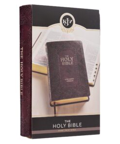 KJV Holy Bible, Giant Print Standard Size Faux Leather Red Letter Edition - Thumb Index & Ribbon Marker, King James Version, Dark Brown Imitation Leather 53 81J0q8zhUSL