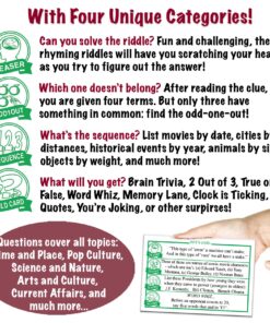 Wit's End - A Mind Challenging Trivia and Brain-Teasing Game That Will Test Players' Wits & Knowledge - for Adults & Family 11 81J0zRMn9EL