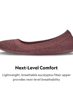 Allbirds Women’s Tree Breezers, Knit Ballet Flats, Slip-On Everyday Round Toe Shoes, Machine Washable Made with Natural Materials 5 Botanic Red (Botanic Red Sole) 9 81J1YaYa66L