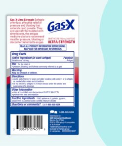 Gas-X Ultra Strength Gas Relief Softgels with Simethicone 180 mg for Bloating Relief - 50 Count 19 81J1riOw7lL