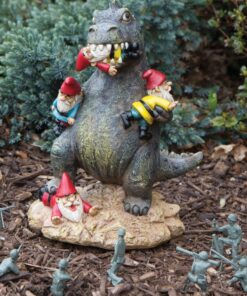 BigMouth Inc. Garden Gnome 9 inches - The Great Garden Gnome Massacre - Funny Outdoor Gnomes - Durable Lawn Gnome, Yard Gnome - Novelty Gnome Statues - Fun Garden Gnome Decor, Gag Gift, Garden Gift Godzilla 32 81J22mzGGuL