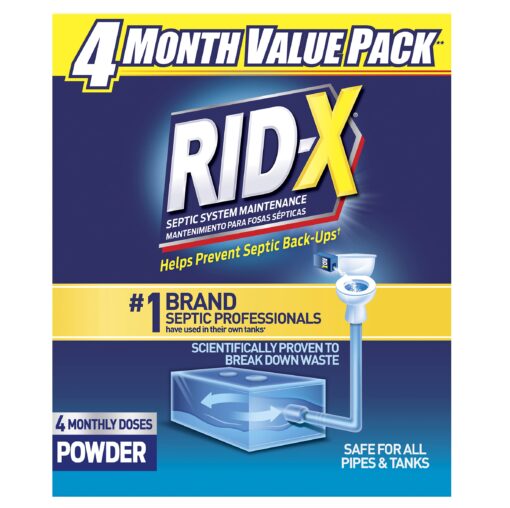 RID-X Septic Treatment, 4 Month Supply Of Powder, 39.2 oz 2.45 Pound (Pack of 1)