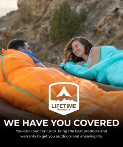 TETON Sports Regular Sleeping Bags, All Weather Bags for Adults and Kids Camping Made Easy and Warm Compression Sack Included Brown Poly Liner Regular / 0f Right Zip 12 81J2vCW4VsL