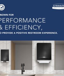 Kimberly-Clark Professional™ Sanitouch Manual Hard Roll Towel Dispenser (09996), Black, for Hard Roll Towels with a 1.75" core, 12.63" x 16.13" x 10.2" (Qty 1) 16 81J41ZX0IzL