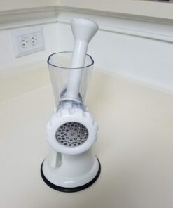 Gideon Hand Crank Manual Meat Grinder Heavy Duty Stainless Steel Blades with Powerful Suction Base Effortlessly Grind Meat, Vegetables, Garlic, Fruits, etc. 35 81J4AsYVtFL