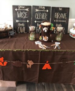 Woodland Baby Shower Banner Wild Camping Forest Theme Decorations Felt Garland for Woodland Creatures Birthday Party Supplies 21 81J4YqiN6L