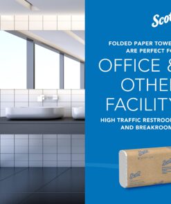 Scott® Multifold Paper Towels (03650), with Absorbency Pockets™, 9.2" x 9.4" sheets, White, Compact Case for Easy Storage, (250 Sheets/Pack, 12 Packs/Case, 3,000 Sheets/Case) 250 Count (Pack of 12) 15 81J5x3INSkL