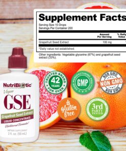 NutriBiotic – GSE, 2 Oz Liquid | The Original Grapefruit Seed Extract Premium Concentrate with Bioflavonoids | Potent Immune & Overall Health Support | Vegan, Gluten Free, Non-GMO 16 81J5yx978tL