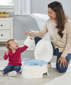 Primo 4-in-1 Complete Toilet Trainer & Step Stool, with Blue Seat, White 28 81J8lt5GbBL