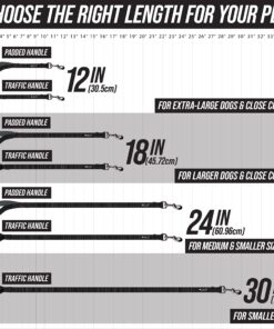 Alternative view of Leashboss Short Dog Leash for Dog Training | Padded Traffic Handle Short Leash for Dog Training, Total Comfort when Dog Walking | Traffic Leash for Dogs Large, Medium, Small | Short Nylon Dog Lead 12 Inch Red