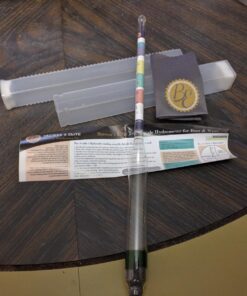 Brewer's Elite Hydrometer - for Home Brew Beer, Wine, Mead and Kombucha - Deluxe Triple Scale Set, Hardcase and Cloth - Specific Gravity ABV Tester Hydrometer Set 40 81J9FFWyTcL