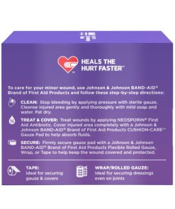 Band-Aid Brand Cushion Care Sterile Gauze Pads for Protection of Minor Cut, Scrapes & Burns, Absorbent & Non-Adhesive First Aid Wound Care Dressing Pads, Small Size, 2 in x 2 in, 25 ct<br> 13 81J9xeC4ZyL