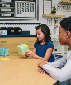 Carson Dellosa Education Carson Dellosa Differentiated Instruction Cubes—Blue, Yellow, Green Foam Learning Cubes with Clear Pockets, Customizable Learning Activities and Cards for All Subjects (3 pc) 12 81JDkb58ALL