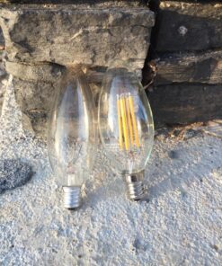 Bioluz LED 4W Filament Candelabra Bulb, E12 Base High Efficiency LED Candle Bulbs, UL Listed, Pack of 6 6 Count (Pack of 1) 43 81JE4v0V6gL