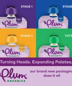 Plum Organics Stage 2 Organic Baby Food - Pear, Spinach, and Pea - 4 oz Pouch (Pack of 12) - Organic Fruit and Vegetable Baby Food Pouch Pear,spinach,pea 16 81JF5twgRxL