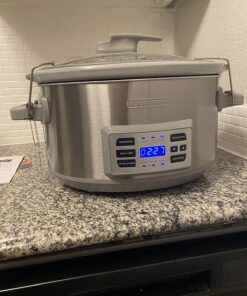 BLACK+DECKER SCD7007SSD Digital Slow Cooker with Temperature Probe + Precision Sous-Vide, 7-Quart Capacity, Stainless Steel 34 81JFSah3 1L