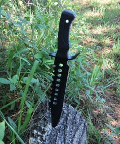 Alternative view of Armory Replicas Night Stalkers Marine Force Recon Hunting Outdoor Survivors Sawback Knife 17 Inches Black Black blade