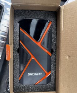 BRORAK Car Jump Starter Battery Pack, 1500A Jump Box for Car Battery Jump Starter, 12V Portable Jump Starter (Up to 7.0L Gas & 4.0L Diesel) Jump Pack with 3 Modes Flashlight and Jumper Cables orange 32 81JGcDOhDL