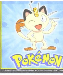 Electrifyingly Cute Pikachu & Friends Birthday Party Beverage Napkins Tableware, Pack Of 16, Blue , 5" X 5", Paper 3 81JGhwG3pBL