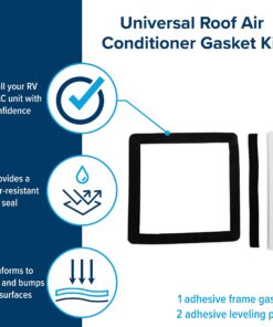Alternative view of Camco 14-Inch x 14-Inch Universal Camper Roof A/C Gasket Kit | Features a Waterproof Compression Seal, Self-Adhesive Picture Frame Gasket, and Self-Adhesive Leveling Pads (25071)