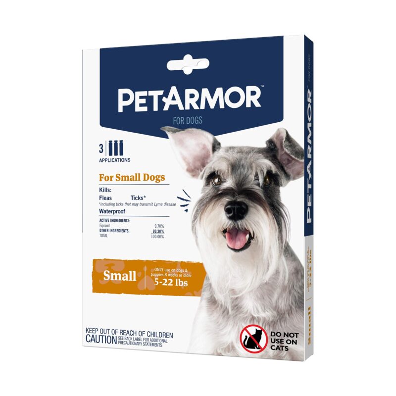 Catalog 2 PetArmor for Dogs, Flea and Tick Treatment for Small Dogs (5-22 Pounds), Includes 3 Month Supply of Topical Flea Treatments 3 Count 5-22 lbs