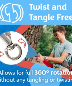 Hanging Chair/Hammock Chair Swivel Hook Snap - 500 LB Capacity - Outdoor/Indoor (500 LB Weight Limit) by Impresa 500 LB WEIGHT LIMIT 17 81JJZfjYqFL