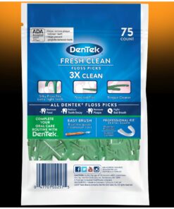 DenTek Fresh Clean Floss Picks, For Extra Tight Teeth, 75 Count 75 Count (Pack of 1) 25 81JJyH5PANL