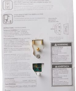 GE 6-Outlet Extender, Grounded Wall Tap, Adapter Spaced Outlets, 3-Prong, Multiple Plug, Quick and Easy Install, Cruise Essentials, UL Listed, White, 50759 1 Pack Standard Power Strip 33 81JJzquYPDS