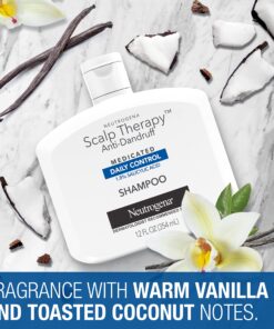 Neutrogena Scalp Therapy Anti-Dandruff Shampoo Daily Control, 1.8% salicylic acid, with fragrance of warm vanilla & toasted coconut notes, 12 fl oz 29 81JLFc 8yWL