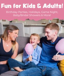 Alternative view of Cotton Candy Express Floss Sugar Variety Pack with 5 - 11oz Plastic Jars of Grape, Orange, Pink Vanilla, Blue Raspberry, Cherry Flossing Sugars Plus 50 Paper Cotton Candy Cones