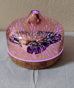 Porseme 500ml Essential Oil Diffuser 3D Glass Aromatherapy Ultrasonic Humidifier - Auto Shut-Off, Timer Setting, BPA Free for Home Hotel Yoga SPA Gift F2-500ml Rose Gold Giant 49 81JMy6V6kaL